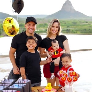 Dom, filho de Wesley Safadão e Thyane Dantas, completou 4 meses em janeiro de 2019