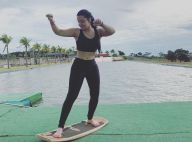 Maraisa, de top e legging após aula de wakeskate, ganha elogios na web: 'Corpão'