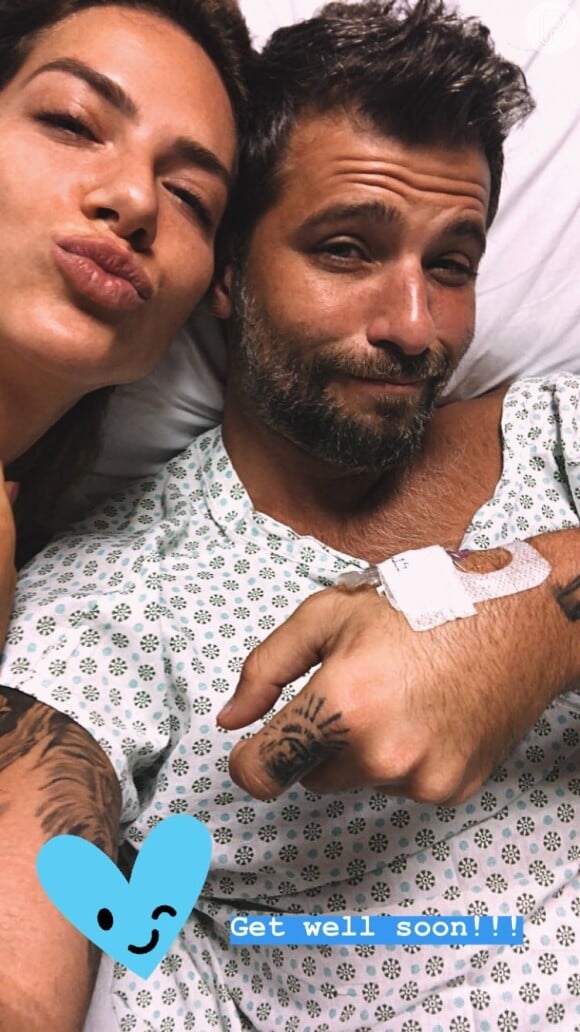 Giovanna Ewbank posta foto com Bruno Gagliasso no hospital