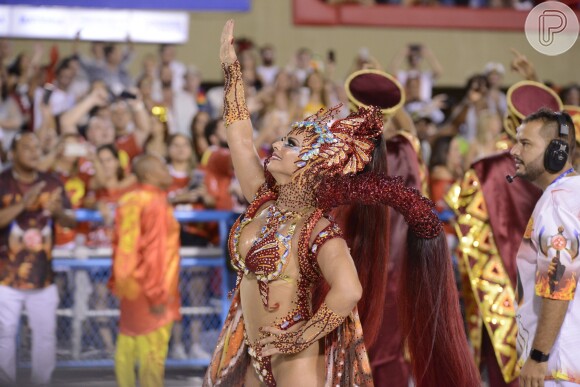 Viviane Araujo completa 12 anos de carnaval e celebra mais uma ano à frente da Acadêmicos do Salgueiro, quarta escola a desfilar no grupo especial no domingo, 3 de março de 2019