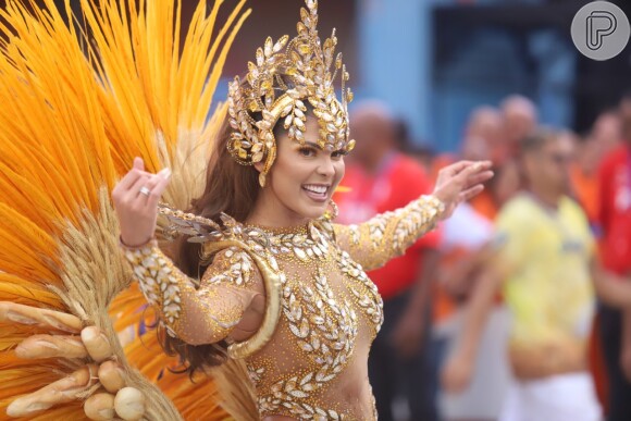 Elaine Azevedo é rainha de bateria da Unidos da Tijuca, sétima e última escola a desfilar no grupo especial na noite de domingo, 03 de março de 2019