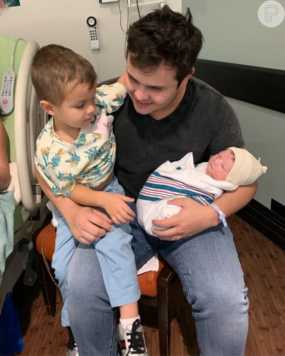 Dupla de Kauan, Matheus é pai de Davi, de 3 anos, e João Pedro, que nasceu em março de 2019