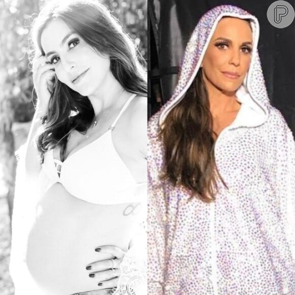Durante ensaio de gravidez, a web apontou semelhança entre Ticiana Villas Boas e Ivete Sangalo.
