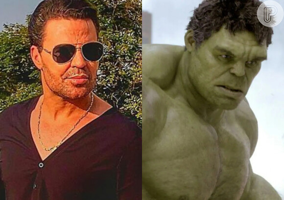 Eduardo Costa costuma ser comparado ao personagem Hulk dos filmes