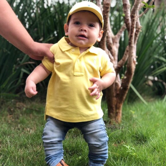 Dom, de 7 meses, é fruto da relacionamento de Thyane Dantas com Wesley Safadão