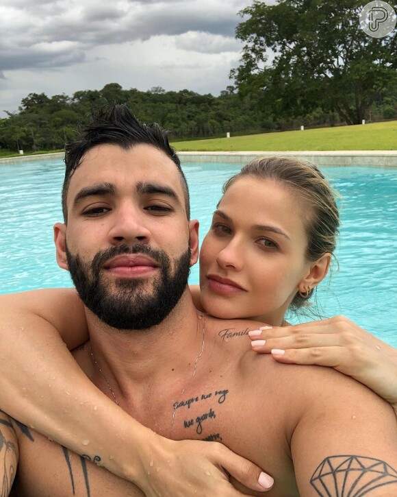 Andressa Suita reage ao ver foto de Gusttavo Lima sem camisa: 'Tá demais, bebê'