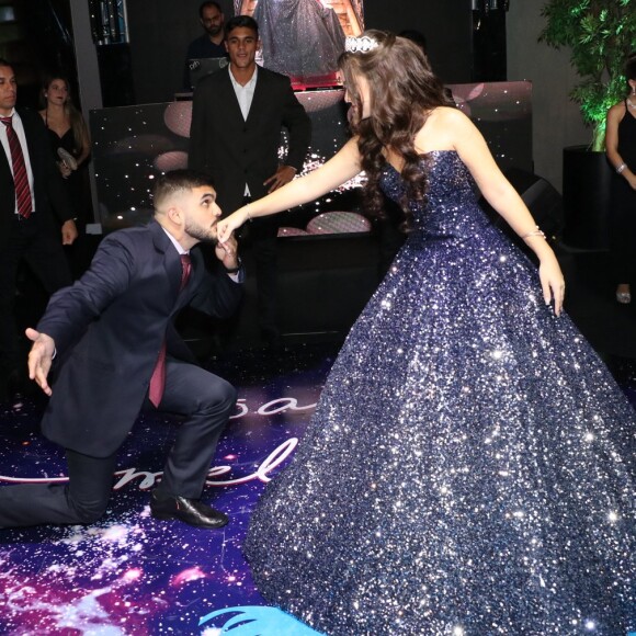 Mel Maia comemora seus 15 anos na casa de festas Espaço Zurique, no Rio de Janeiro, na noite desta sexta-feira, 03 de maio de 2019