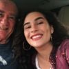 Lívian Aragão postou uma foto com o pai, Renato Aragão, em seu perfil no Instagram nesta quarta-feira, 8 de maio de 2019
