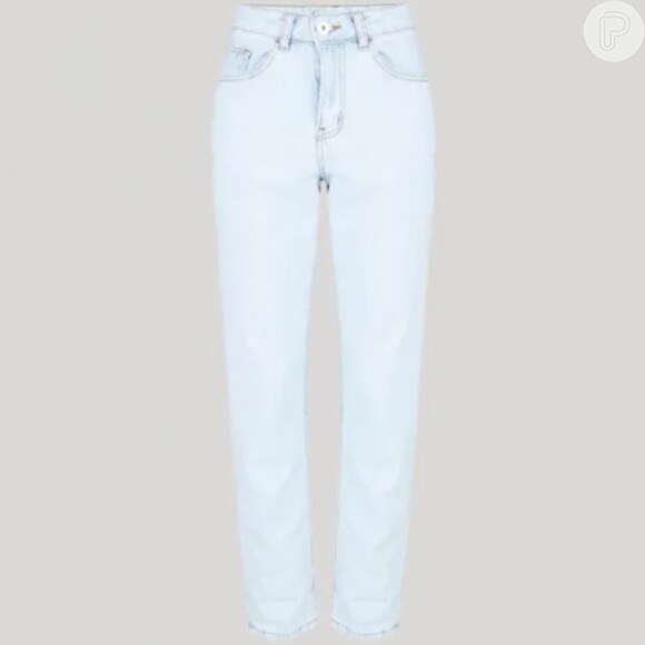 Mom jeans com lavagem bem clara, da C&A, por R$ 79,99