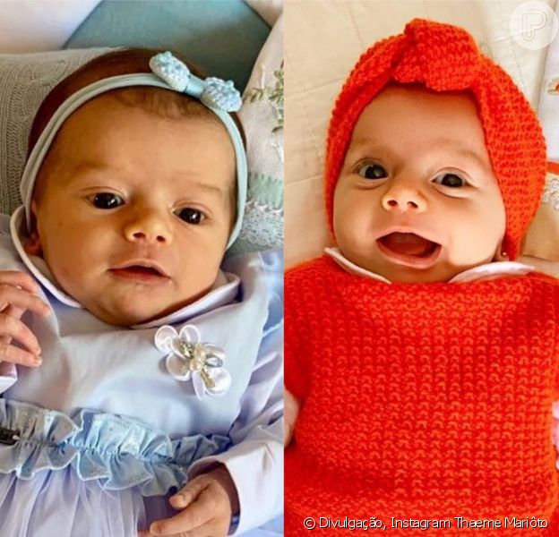 Filha de Thaeme, Liz, de 1 mês, esbanja fofura em cada foto postada pela mãe. Confira a galeria!