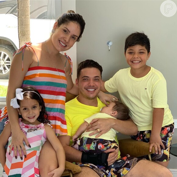Wesley Safadão curtiu folga da agenda de shows com a família