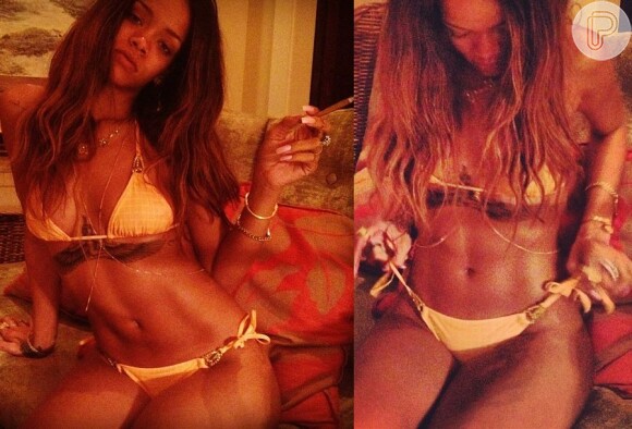 Rihanna compartilha foto do corpão nas redes sociais. A estrela de Barbados está no Havaii passando as férias