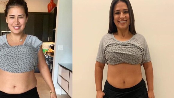 Antes e depois: Simone mostra barriga e corpo mais magro após eliminar 8 kg