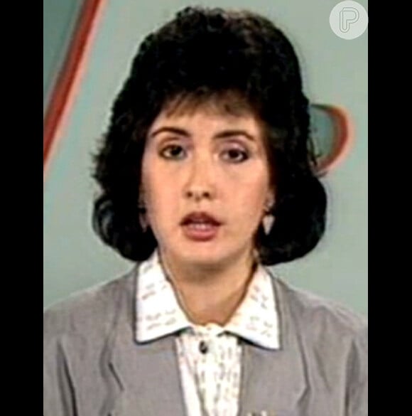 Quando apresentava o telejornal 'RJTV', em 1987, Fátima Bernardes resolveu tirar um pouco do volume dos fios e repicar o topo