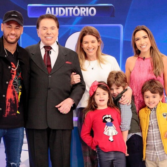Silvio Santos zoou a filha Patricia Abravanel durante participação de Neymar em seu dominical