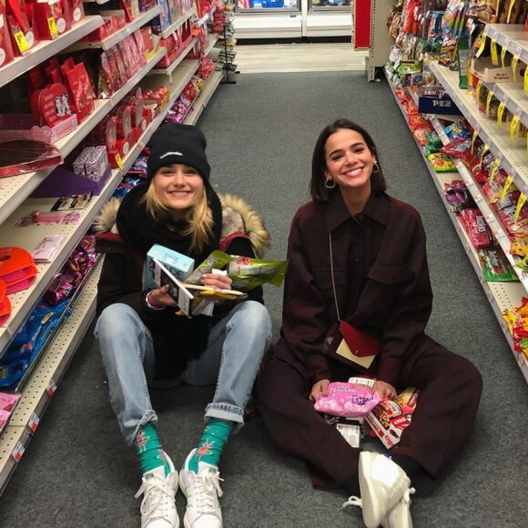 Por Nova York, Bruna Marquezine visitou Sasha Meneghel, em fevereiro de 2019