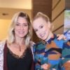 Letícia Spiller se encontrou com Marcella Rica na pré-estreia do filme 'Eu Sou Brasileiro', em shopping do Rio