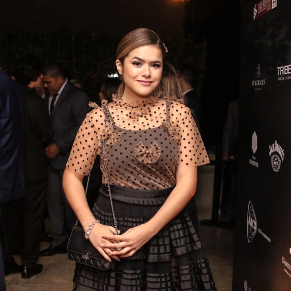 Maisa Silva aposta em saia com babados para evento nesta terça-feira, dia 27 de agosto de 2019