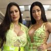 Simone e Simaria apostam em verde neon para looks no Brazilian Day, em Nova York, em 1º de setembro de 2019