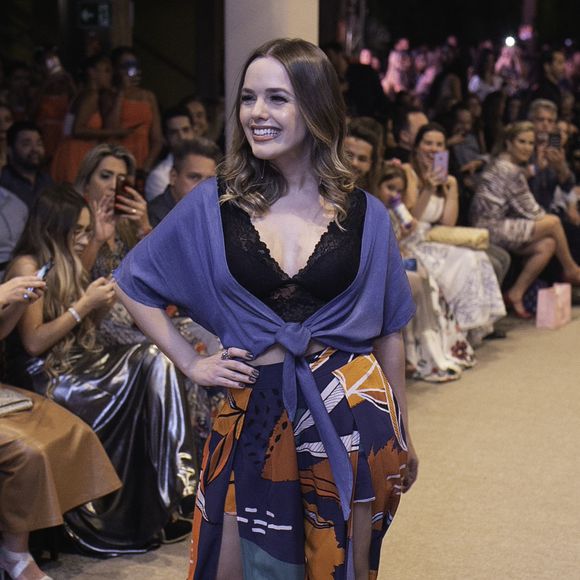 Thaeme Mariôto desfilou em ação beneficente nesta quinta-feira, 5 de setembro de 2019