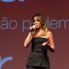 Sabrina Sato participa de evento com look preto, em São Paulo