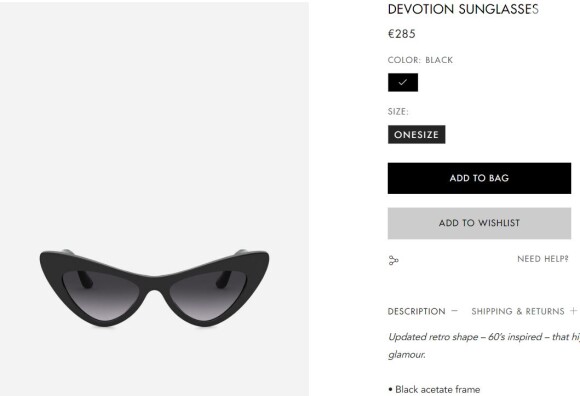 Os óculos usados por Sabrina Sato também são Dolce & Gabbana e custam R$ 1302