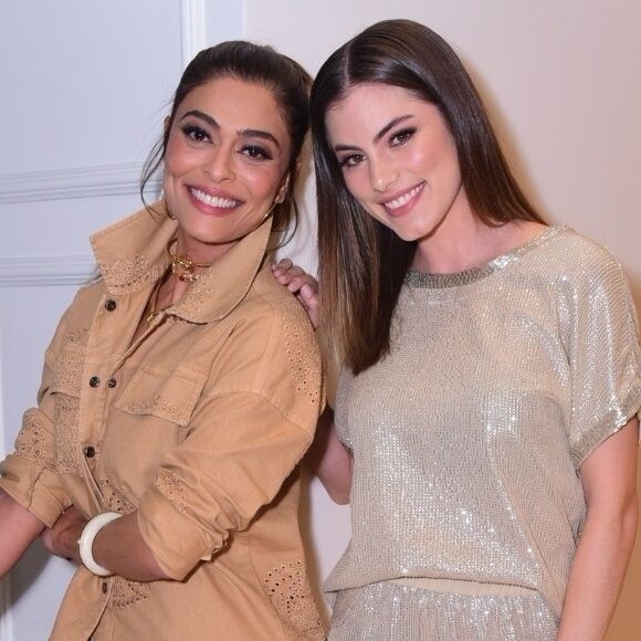 Juliana Paes e Bruna Hamú usam looks com tendências em evento de moda nesta quinta-feira, 26 de setembro de 2019