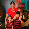 Filhos de Wesley Safadão esbanjam fofura em festa de aniversário com tema do Flamengo na casa do cantor nesta quarta-feira, dia 27 de novembro de 2019