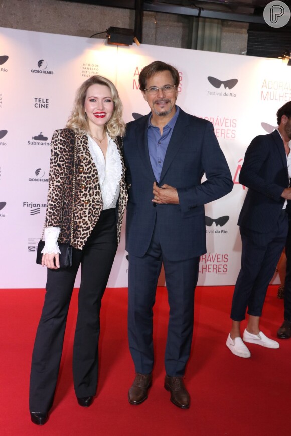 Edson Celulari e a mulher prestigiam a abertura do Festival do Rio, no Cine Odeon, nesta segunda-feira, 09 de dezembro de 2019