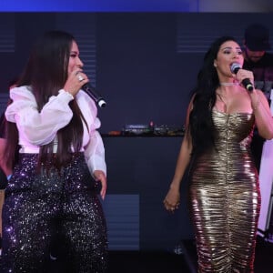 Simone e Simaria agitaram convidados da festa da gravadora Universal Music