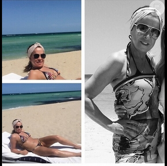 Zilu Godoi mostrou corpão em aparecer de biquíni em uma praia em Miami, nos Estados Unidos