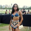 Aline Riscado curte ensaio de Carnaval de Anitta no Jockey Club, na zona sul do Rio de Janeiro, na noite deste domingo, 12 de janeiro de 2019