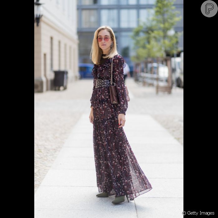 Moda boho chic: vestido longo estampado é peça curinga no closet e funciona  até no office look do verão 2020 - Purepeople