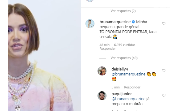 Bruna Marquezine revela ansiedade para ver Manu Gavassi no 'BBB20': 'Pronta'