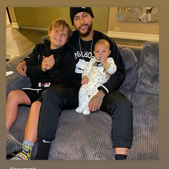 Pai de Valentin, Vinicius Martinez tietou a foto de Neymar com seu filho e Davi Lucca: 'Minha dupla de ataque da vida real'