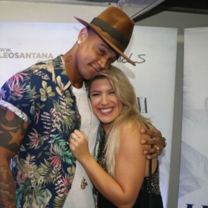 Lorena Improta foi ao bloco do ex-namorado, Leo Santana