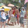 Deborah Secco e Rodrigo Simas gravaram cenas da novela 'Boogie Oogie' nesta quinta-feira, 23 de outubro de 2014, na praia da Macumba, na Zona Oeste do Rio de Janeiro