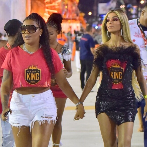 Ludmilla e Brunna Gonçalves no carnaval do Rio de Janeiro em 23 de fevereiro de 2020.