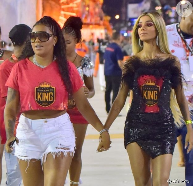 Ludmilla e Brunna Gonçalves no carnaval do Rio de Janeiro em 23 de fevereiro de 2020.