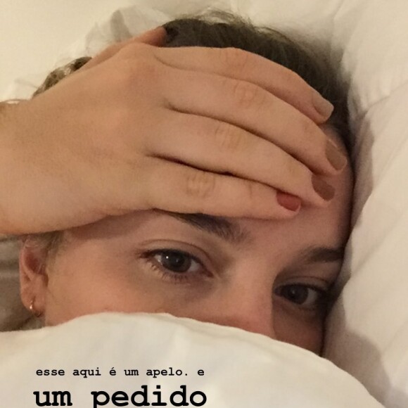 Alice Wegmann se queixa de dor ao apresentar coronavírus e faz apelo para fãs ficarem em casa