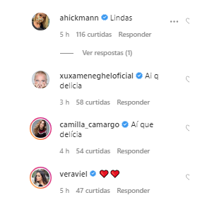 Xuxa e mais famosas comentam em vídeo de Manuella e Rafaella, filhas de Ticiane Pinheiro