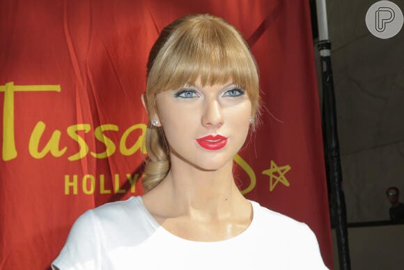 A réplica de Taylor Swift está exposta no Museu Madame Tussauds de Hollywood, nos Estados Unidos