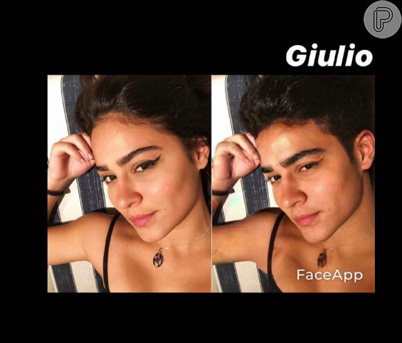 Giullia Buscacio apresenta versão masculina em filtro do app: 'Giulio'