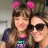 Ticiane Pinheiro e a filha Rafaella Justus se divertiram quando a apresentadora cortou seu cabelo
