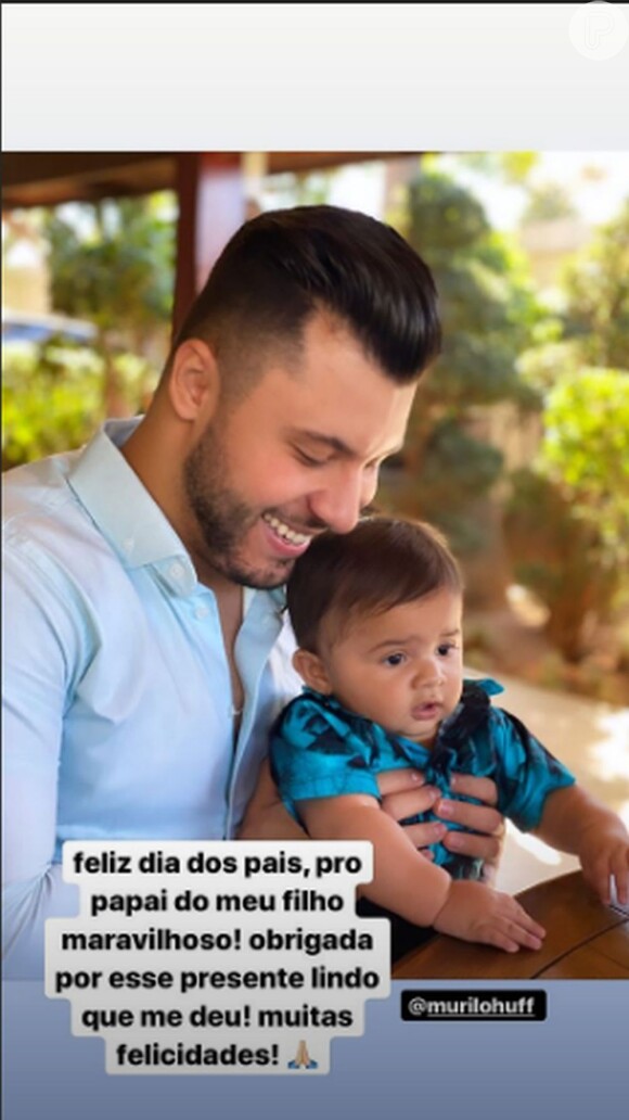 Marília Mendonça postou uma homenagem a Murilo Huff pelo Dia dos Pais