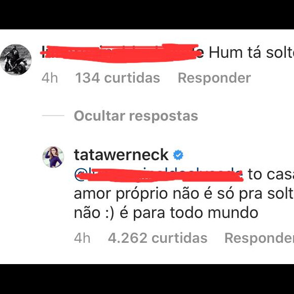 Tatá Werneck rebate especulação sobre seu casamento com Rafael Vitti