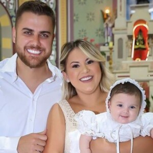 Veja fotos do batizado de filha de Zé Neto e Natália Toscano