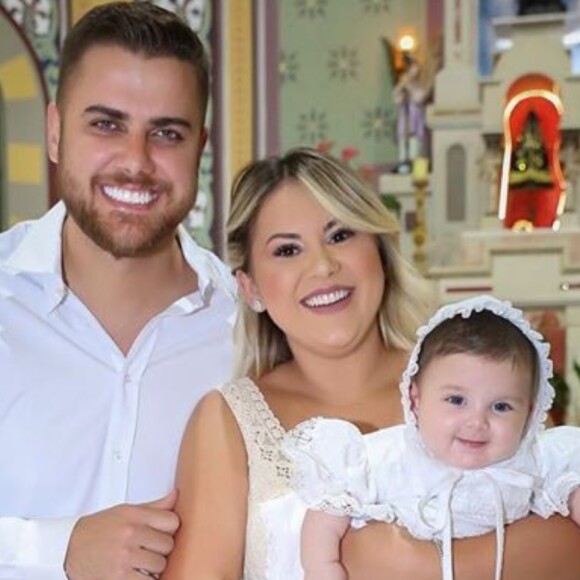 Veja fotos do batizado de filha de Zé Neto e Natália Toscano