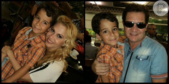 O casal Joelma e Chimbinha também posou com o ator