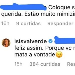 Isis Valverde rebate internauta que pediu intervenção cirúrgica em seu corpo
